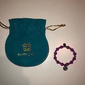 Rustic Cuff Magenta Bracelet